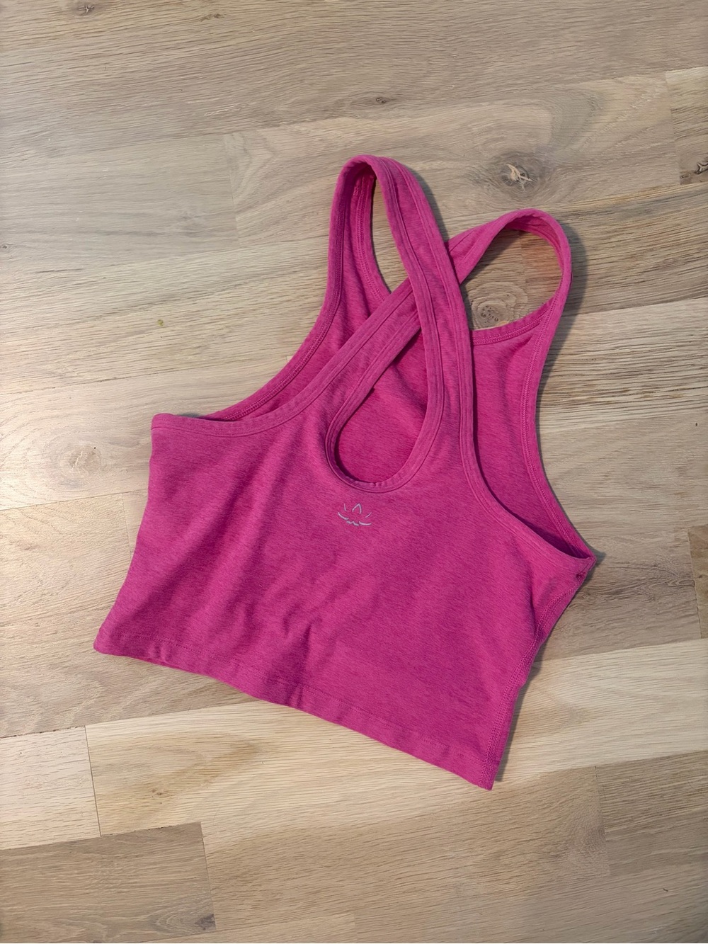 Beyond Yoga Pink Racerback Crop Tank - Picture 2 of 6